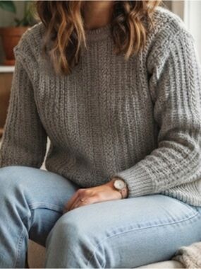 Saugatuck Drygoods Company Grey Knit Sweater Women Size M